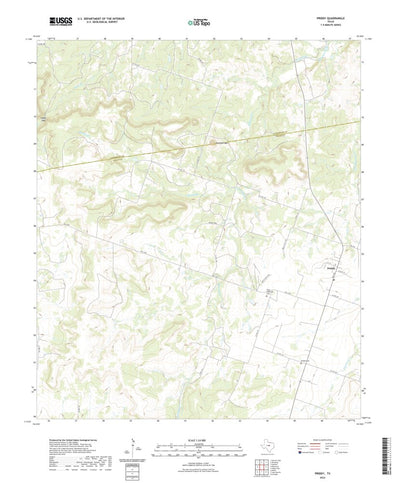 United States Geological Survey Priddy, TX (2022, 24000-Scale) digital map