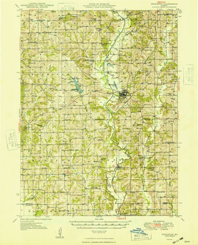 United States Geological Survey Princeton, MO (1948, 62500-Scale) digital map