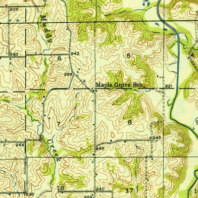 United States Geological Survey Princeton, MO (1948, 62500-Scale) digital map