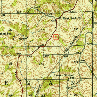 United States Geological Survey Princeton, MO (1948, 62500-Scale) digital map