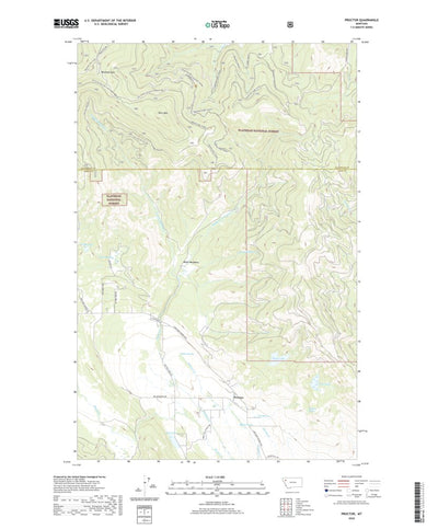 United States Geological Survey Proctor, MT (2020, 24000-Scale) digital map