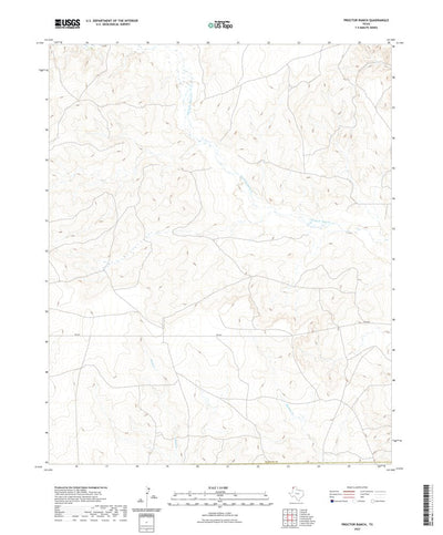 United States Geological Survey Proctor Ranch, TX (2022, 24000-Scale) digital map