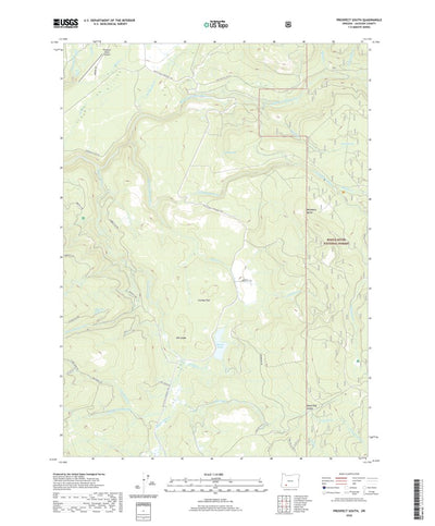 United States Geological Survey Prospect South, OR (2020, 24000-Scale) digital map