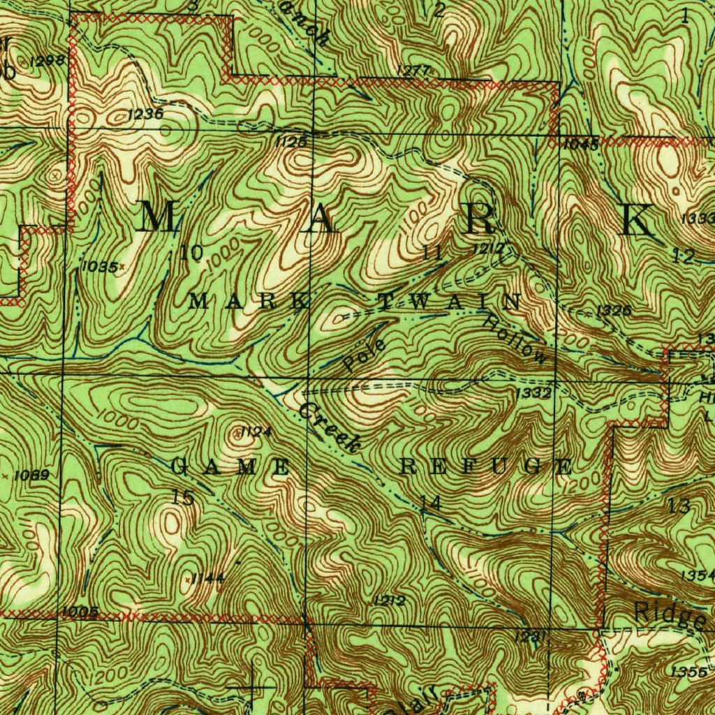 Protem, MO (1943, 62500Scale) Map by United States Geological Survey