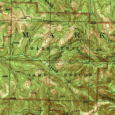 United States Geological Survey Protem, MO (1943, 62500-Scale) digital map