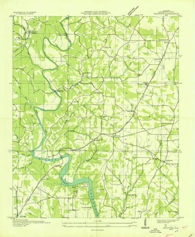 United States Geological Survey Pruitton, AL (1936, 24000-Scale) digital map