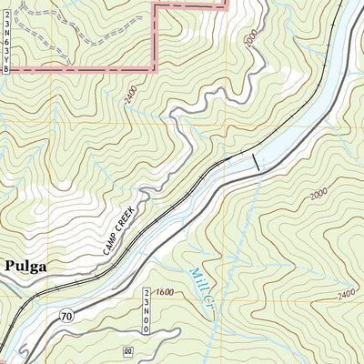 United States Geological Survey Pulga, CA (2022, 24000-Scale) digital map