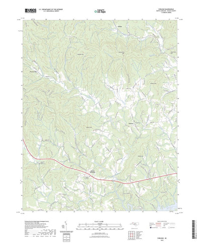 United States Geological Survey Purlear, NC (2022, 24000-Scale) digital map