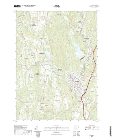 United States Geological Survey Putnam, CT (2021, 24000-Scale) digital map