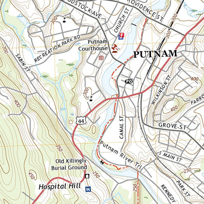United States Geological Survey Putnam, CT (2021, 24000-Scale) digital map
