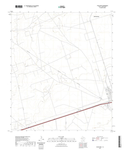 United States Geological Survey Pyote West, TX (2022, 24000-Scale) digital map