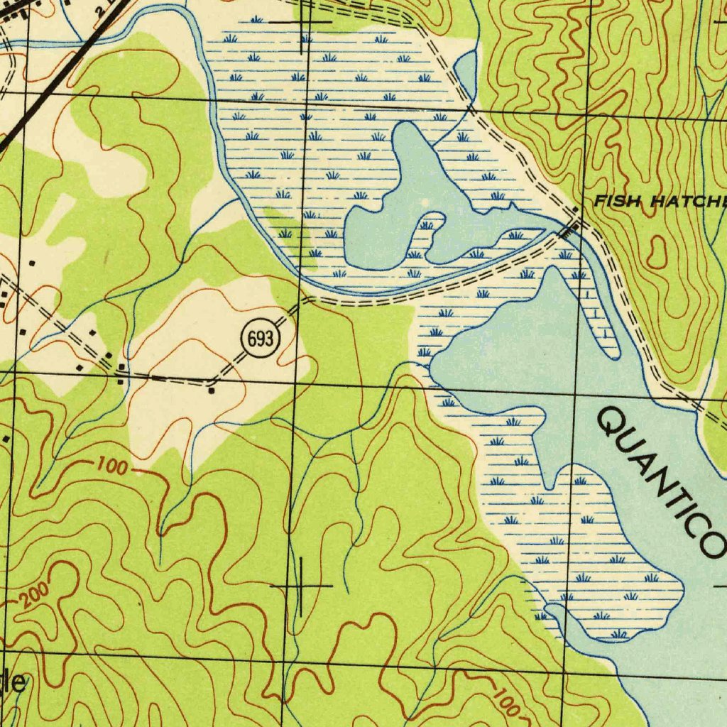 Quantico, VA-MD (1944, 31680-Scale) Map by United States Geological ...
