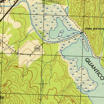 United States Geological Survey Quantico, VA-MD (1944, 31680-Scale) digital map