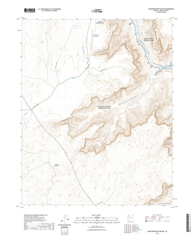 United States Geological Survey Quartermaster Canyon, AZ (2021, 24000-Scale) digital map