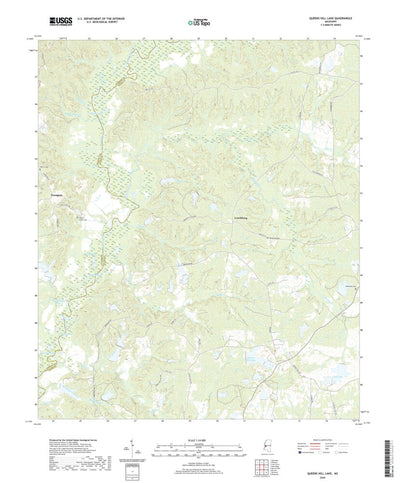 United States Geological Survey Queens Hill Lake, MS (2020, 24000-Scale) digital map