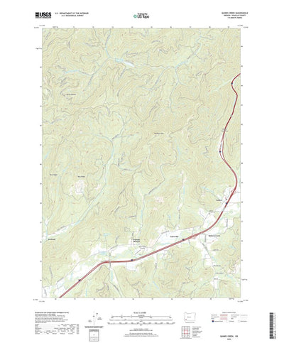 United States Geological Survey Quines Creek, OR (2020, 24000-Scale) digital map