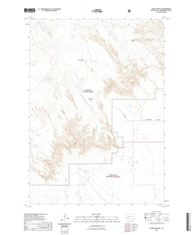 United States Geological Survey Quinn Table SE, SD (2021, 24000-Scale) digital map