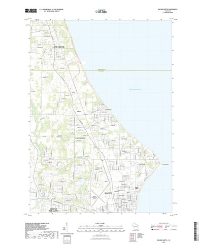United States Geological Survey Racine North, WI (2022, 24000-Scale) digital map