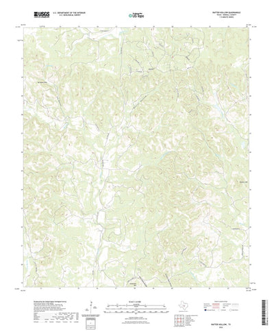 United States Geological Survey Rafter Hollow, TX (2022, 24000-Scale) digital map