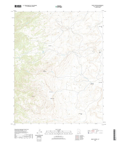 United States Geological Survey Raggy Canyon, UT (2020, 24000-Scale) digital map