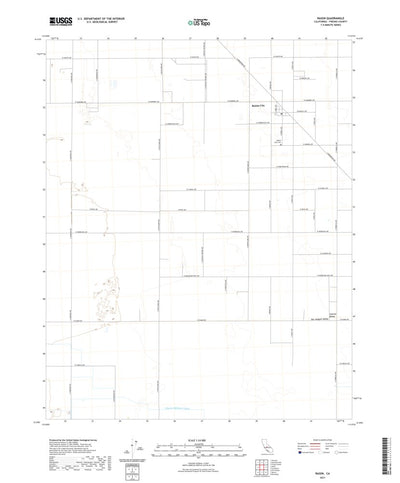 United States Geological Survey Raisin, CA (2021, 24000-Scale) digital map