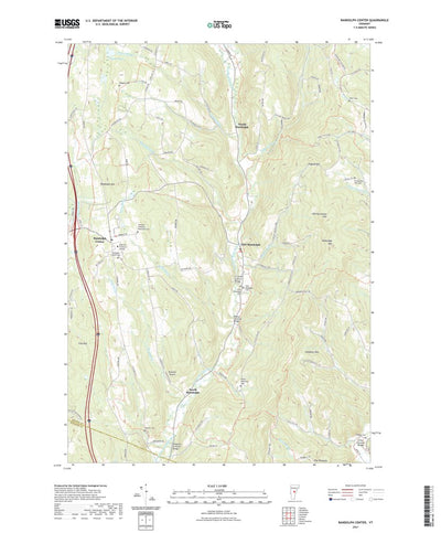 United States Geological Survey Randolph Center, VT (2021, 24000-Scale) digital map