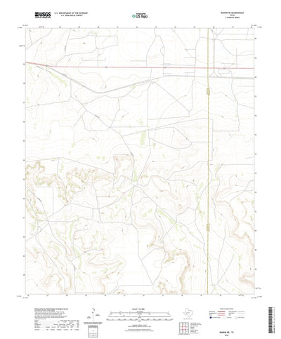 United States Geological Survey Rankin NE, TX (2022, 24000-Scale) digital map