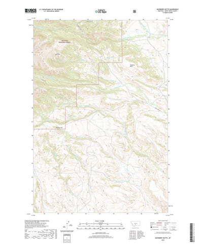 United States Geological Survey Raspberry Butte, MT (2020, 24000-Scale) digital map