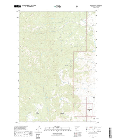 United States Geological Survey Ratio Mountain, MT (2020, 24000-Scale) digital map