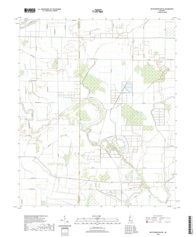 United States Geological Survey Rattlesnake Bayou, MS (2020, 24000-Scale) digital map