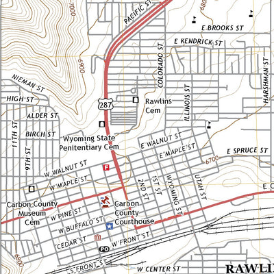 United States Geological Survey Rawlins, WY (2021, 24000-Scale) digital map
