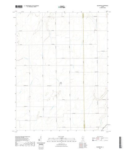 United States Geological Survey Raymond NE, IL (2021, 24000-Scale) digital map