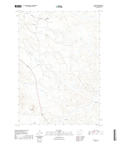 United States Geological Survey Recluse, WY (2021, 24000-Scale) digital map