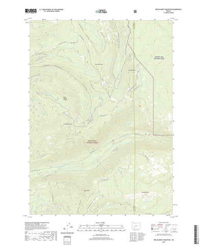 United States Geological Survey Red Blanket Mountain, OR (2020, 24000-Scale) digital map