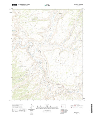 United States Geological Survey Red Canyon, CO (2022, 24000-Scale) digital map