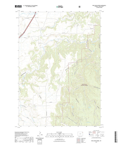 United States Geological Survey Red Canyon Creek, WY (2021, 24000-Scale) digital map