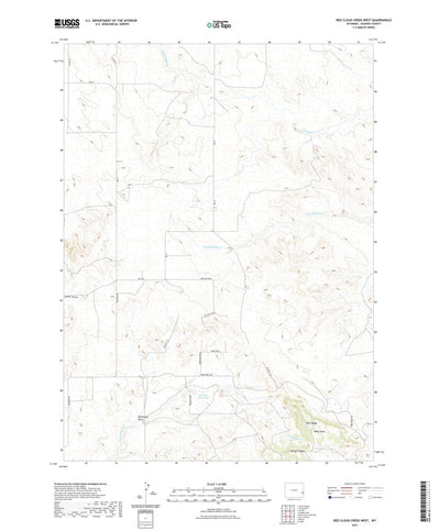 United States Geological Survey Red Cloud Creek West, WY (2021, 24000-Scale) digital map