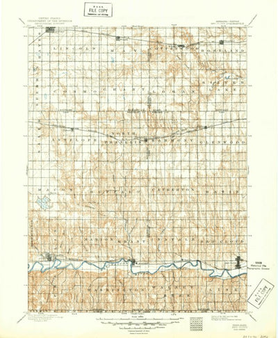 United States Geological Survey Red Cloud, NE-KS (1897, 125000-Scale) digital map