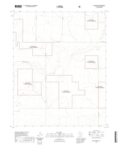 United States Geological Survey Red Cow Draw, TX (2022, 24000-Scale) digital map