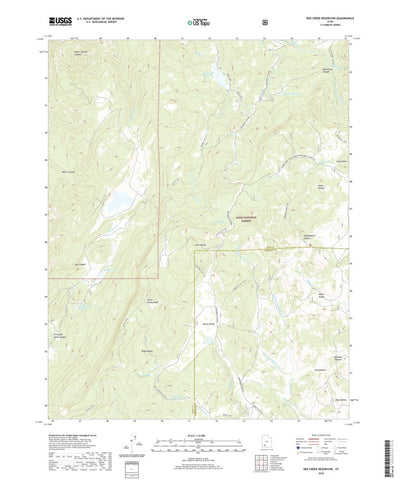 United States Geological Survey Red Creek Reservoir, UT (2020, 24000-Scale) digital map
