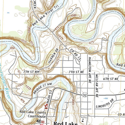 United States Geological Survey Red Lake Falls, MN (2022, 24000-Scale) digital map