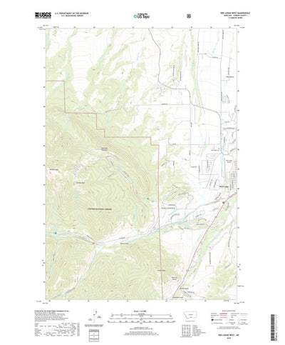 United States Geological Survey Red Lodge West, MT (2020, 24000-Scale) digital map