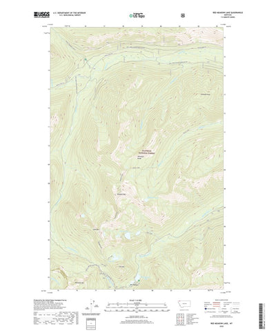 United States Geological Survey Red Meadow Lake, MT (2020, 24000-Scale) digital map
