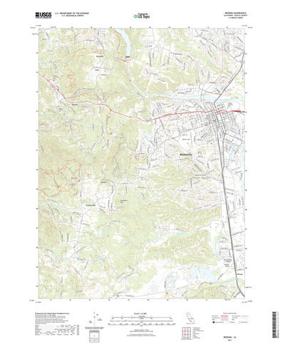 United States Geological Survey Redding, CA (2021, 24000-Scale) digital map