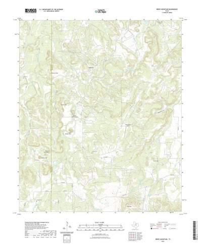 United States Geological Survey Reddy Mountain, TX (2022, 24000-Scale) digital map