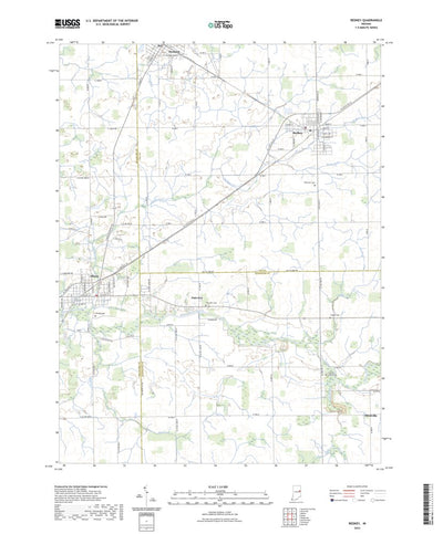 United States Geological Survey Redkey, IN (2022, 24000-Scale) digital map