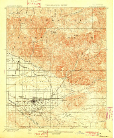 United States Geological Survey Redlands, CA (1901, 62500-Scale) digital map