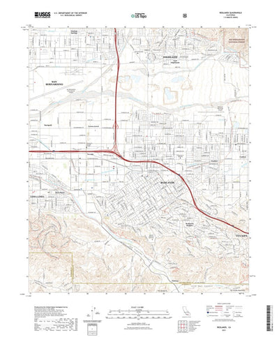 United States Geological Survey Redlands, CA (2021, 24000-Scale) digital map