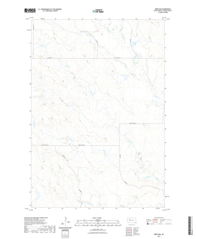 United States Geological Survey Reed Dam, SD (2021, 24000-Scale) digital map