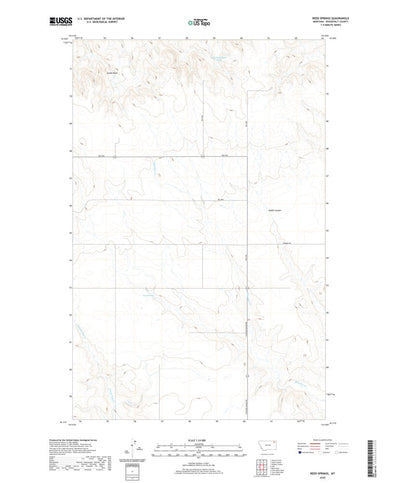 United States Geological Survey Reed Springs, MT (2020, 24000-Scale) digital map